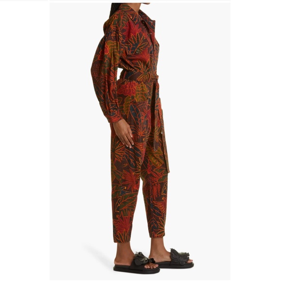 NWT $240 FARM Rio Rainforest Long Sleeve Cotton Jumpsuit in size XS! - Picture 3 of 7